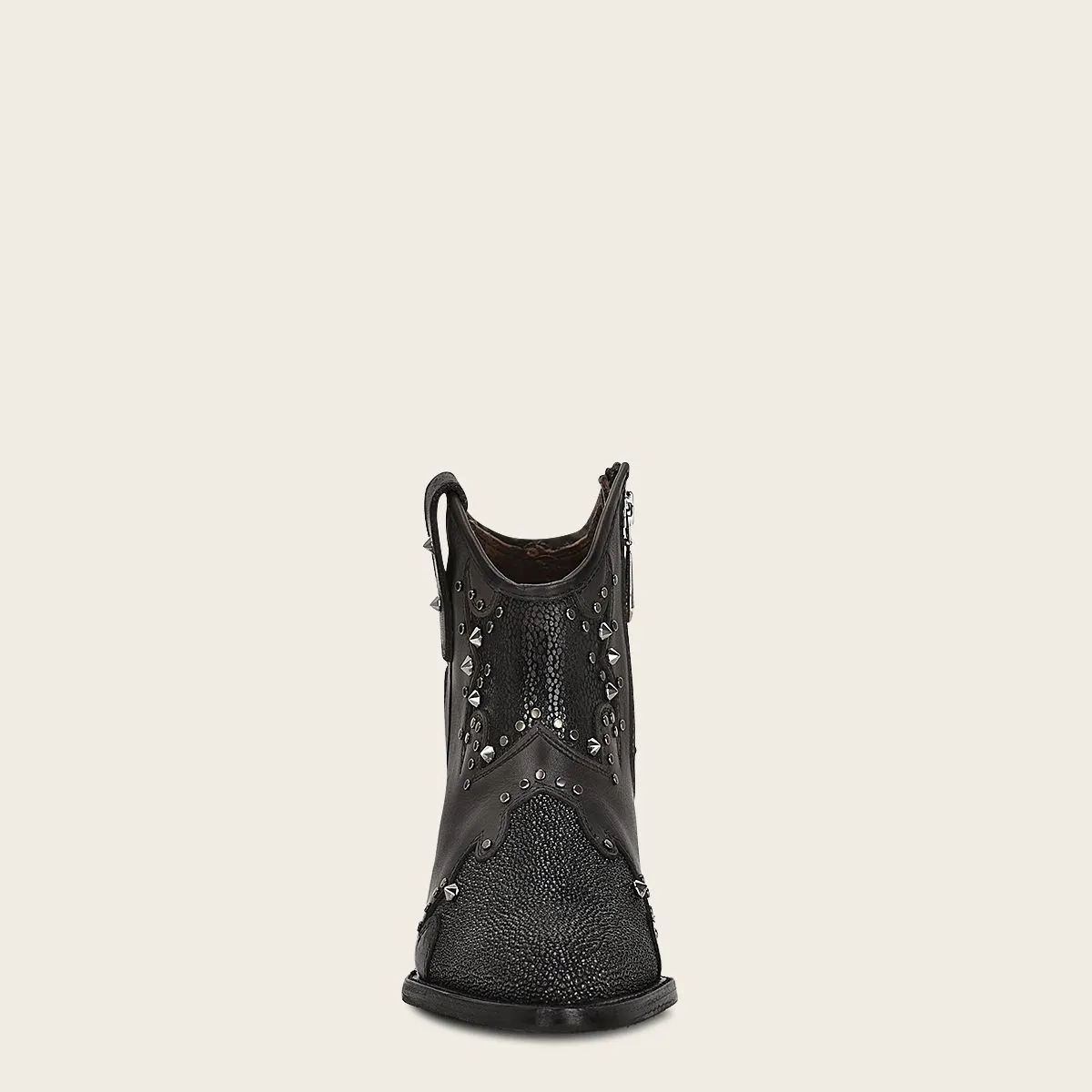 4Q12MA - Cuadra black fashion stingray skin ankle boots for women