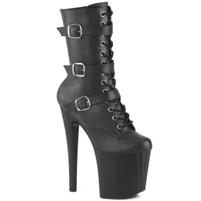 7 Inch Heel ENCHANT-1043 Black Pu