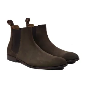 AALST - DARK BROWN KID SUEDE CHELSEA