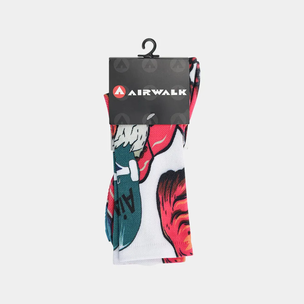 Airwalk Unisex 1 Pack Crazy Zombie Sock Red/Multi _ 181765 _ Red