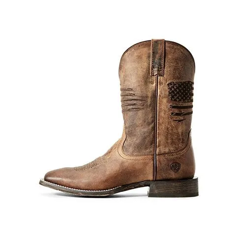 Ariat Circuit Patriot Western Boot (Men) - Weathered Tan