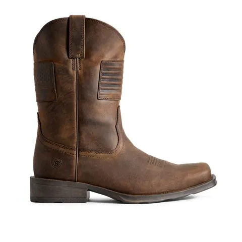 Ariat Rambler Patriot Western Boot (Men) - Distressed Brown