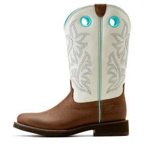 'Ariat' Women's 11 Elko Western Round Toe - Dark Cottage / White Icing