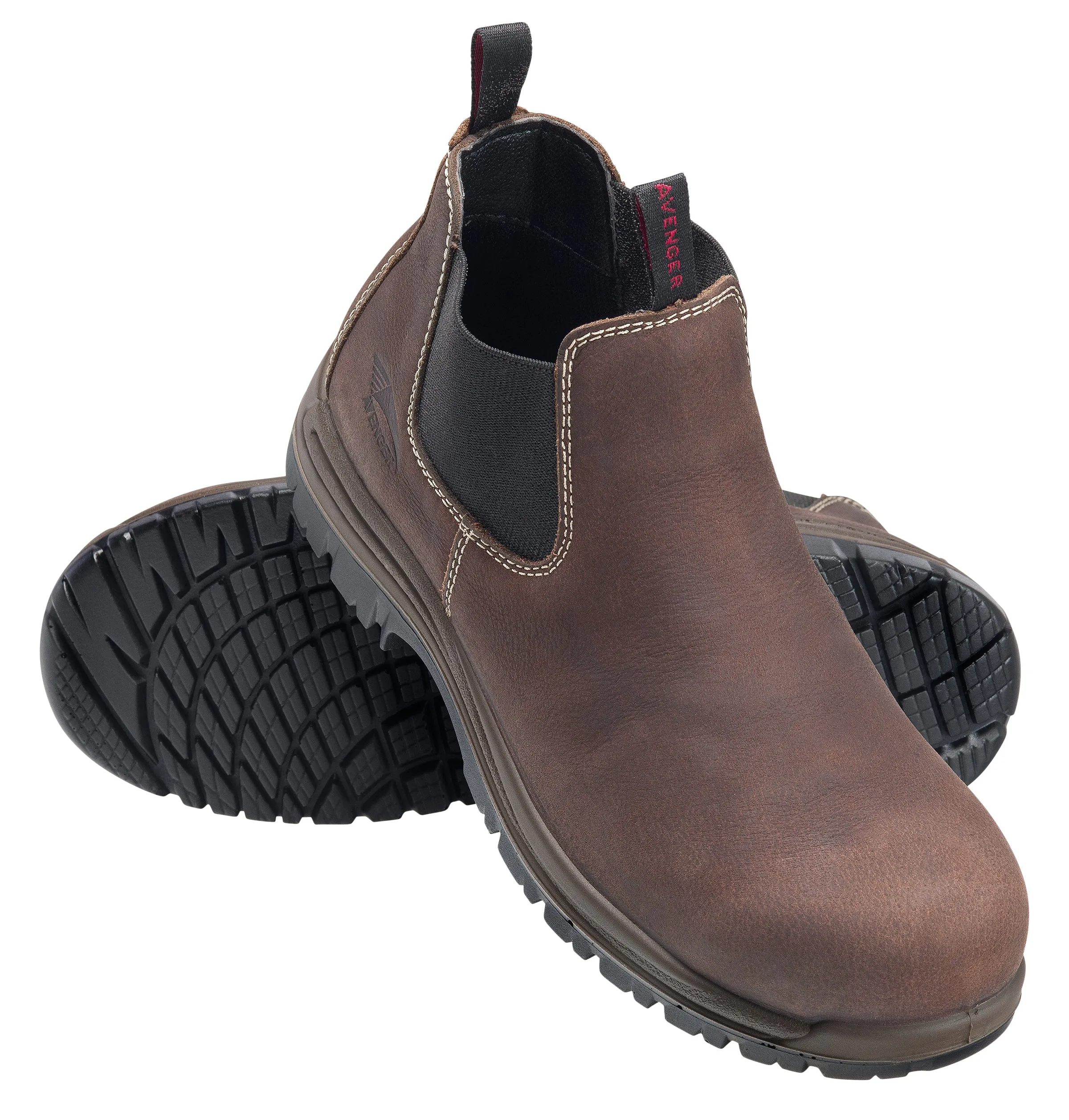 'Avenger' Men's 4" Foreman Romeo EH SR Comp Toe Pull On - Brown