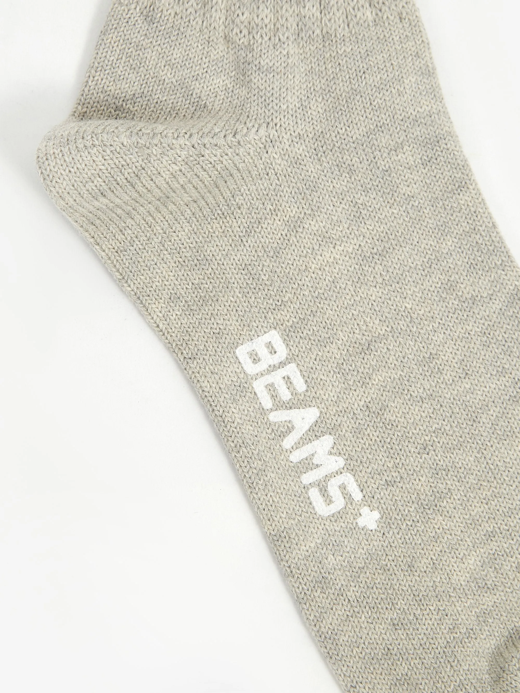 Beams Plus Schoolboy Sock - Grey/Burgundy