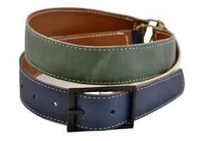 Belt | narrow | Mixed leather linked