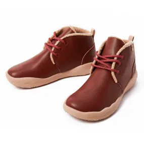 Bilbao Burgundy Split Leather Lace-up Boots Men