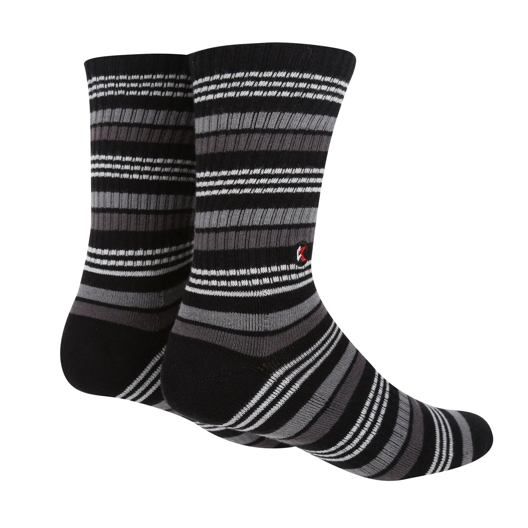 Black Stripe Crew Sock