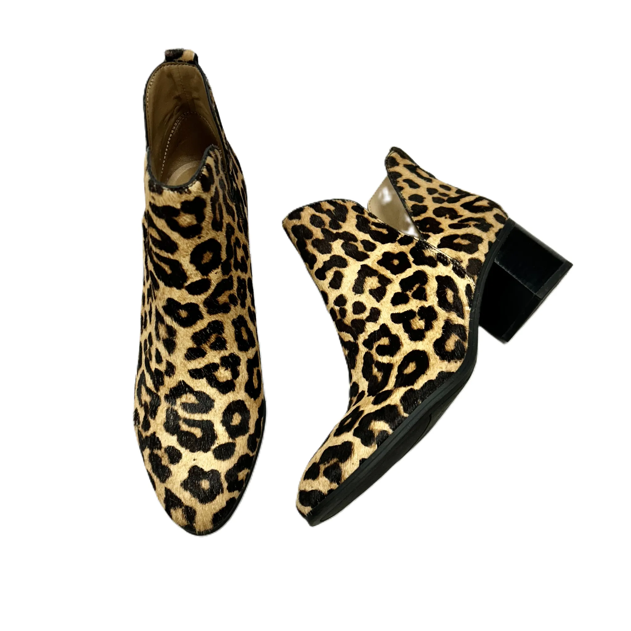 Boots Ankle Flats By Franco Sarto In Leopard Print, Size: 6.5