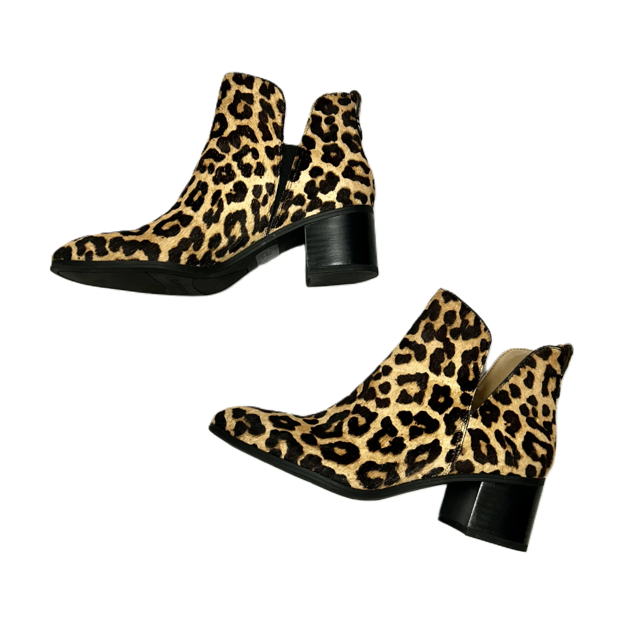 Boots Ankle Flats By Franco Sarto In Leopard Print, Size: 6.5