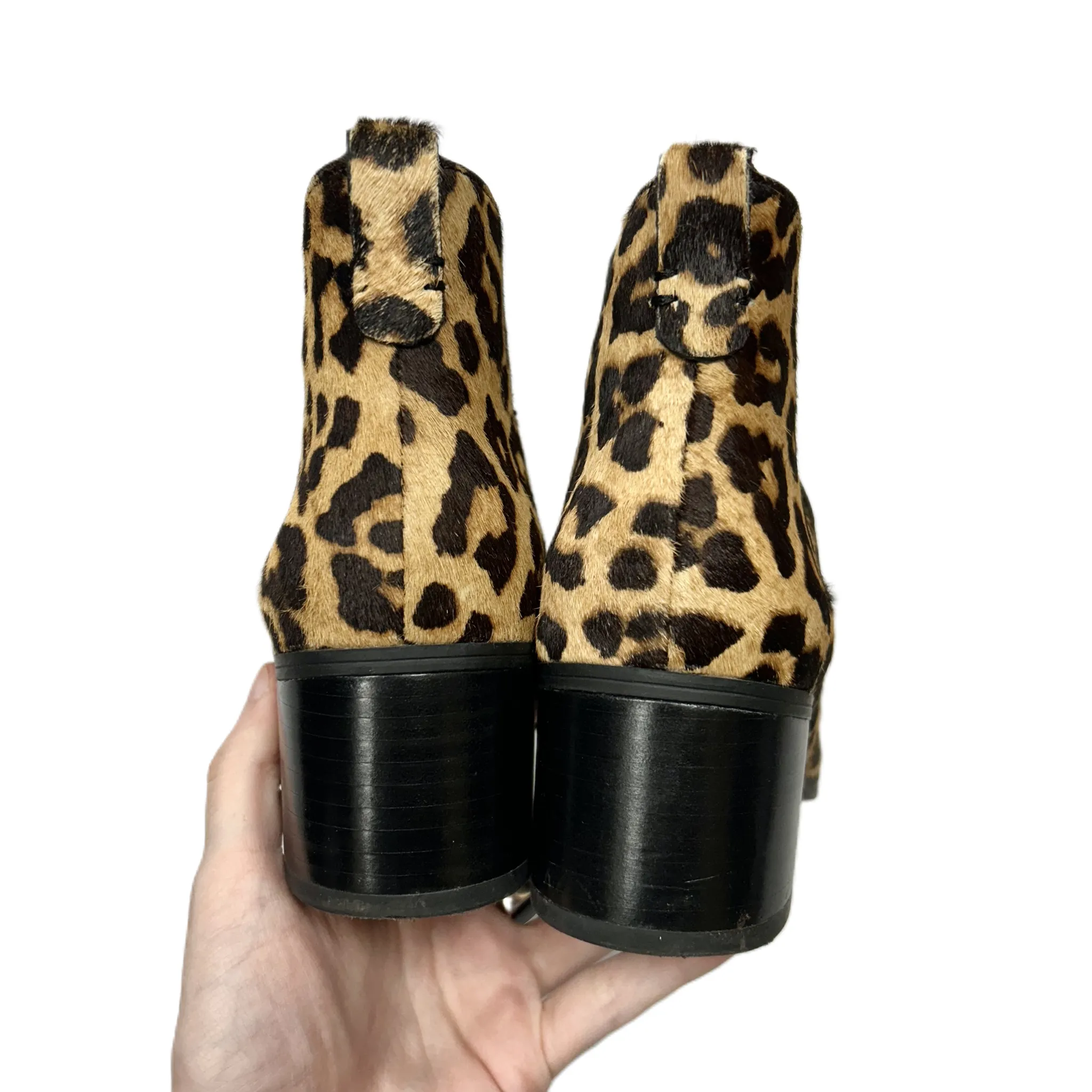 Boots Ankle Flats By Franco Sarto In Leopard Print, Size: 6.5