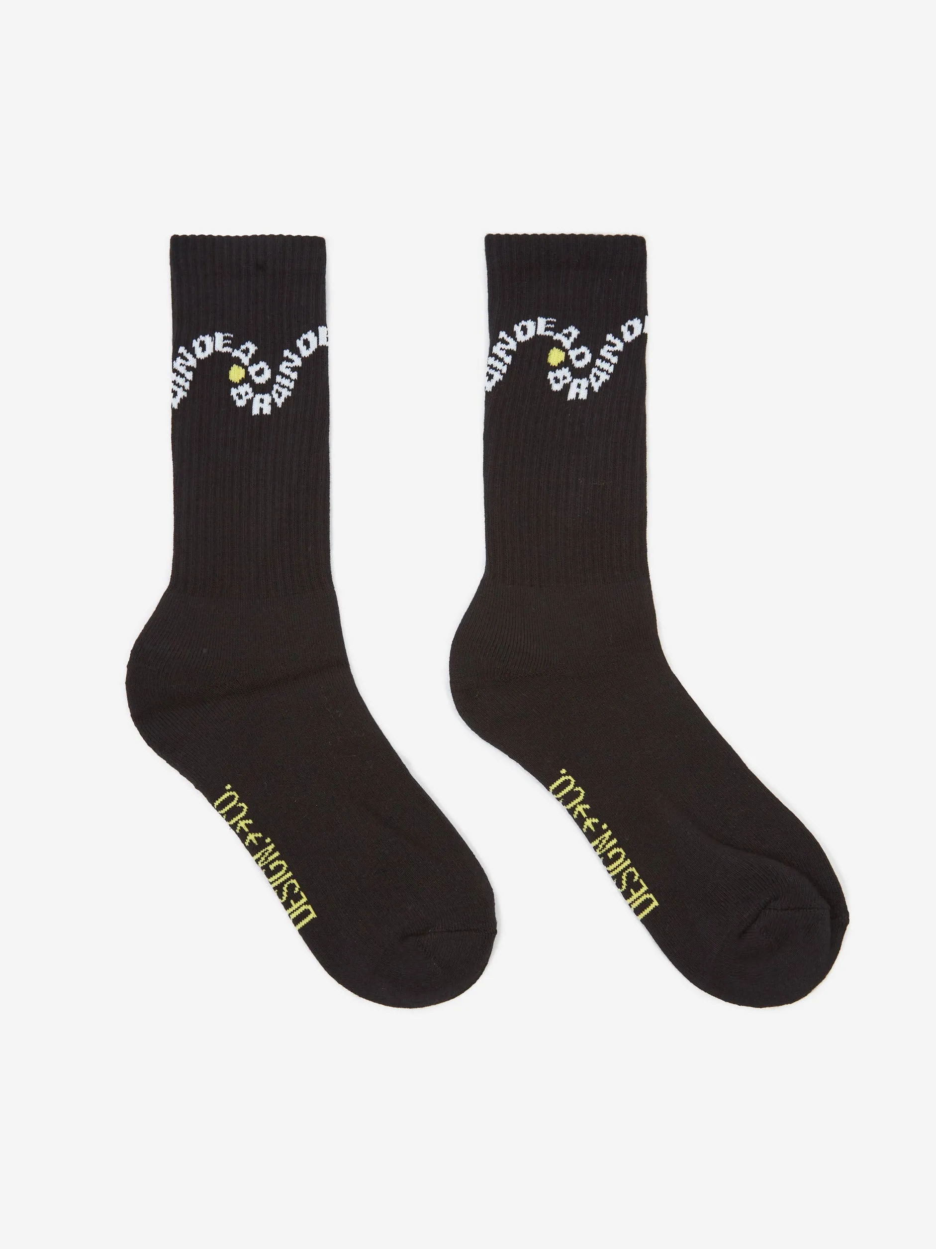 Brain Dead BD Waves Sock - Black