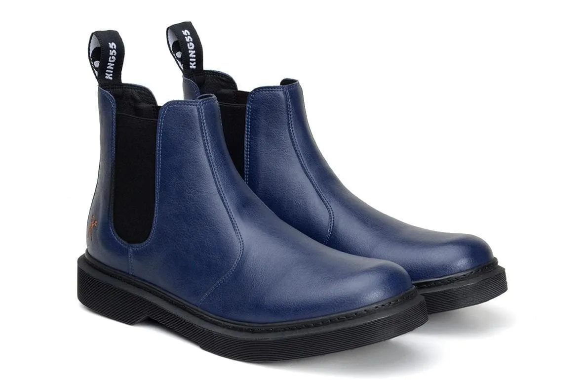 'Brick Lane' vegan Chelsea boot by King55 - navy