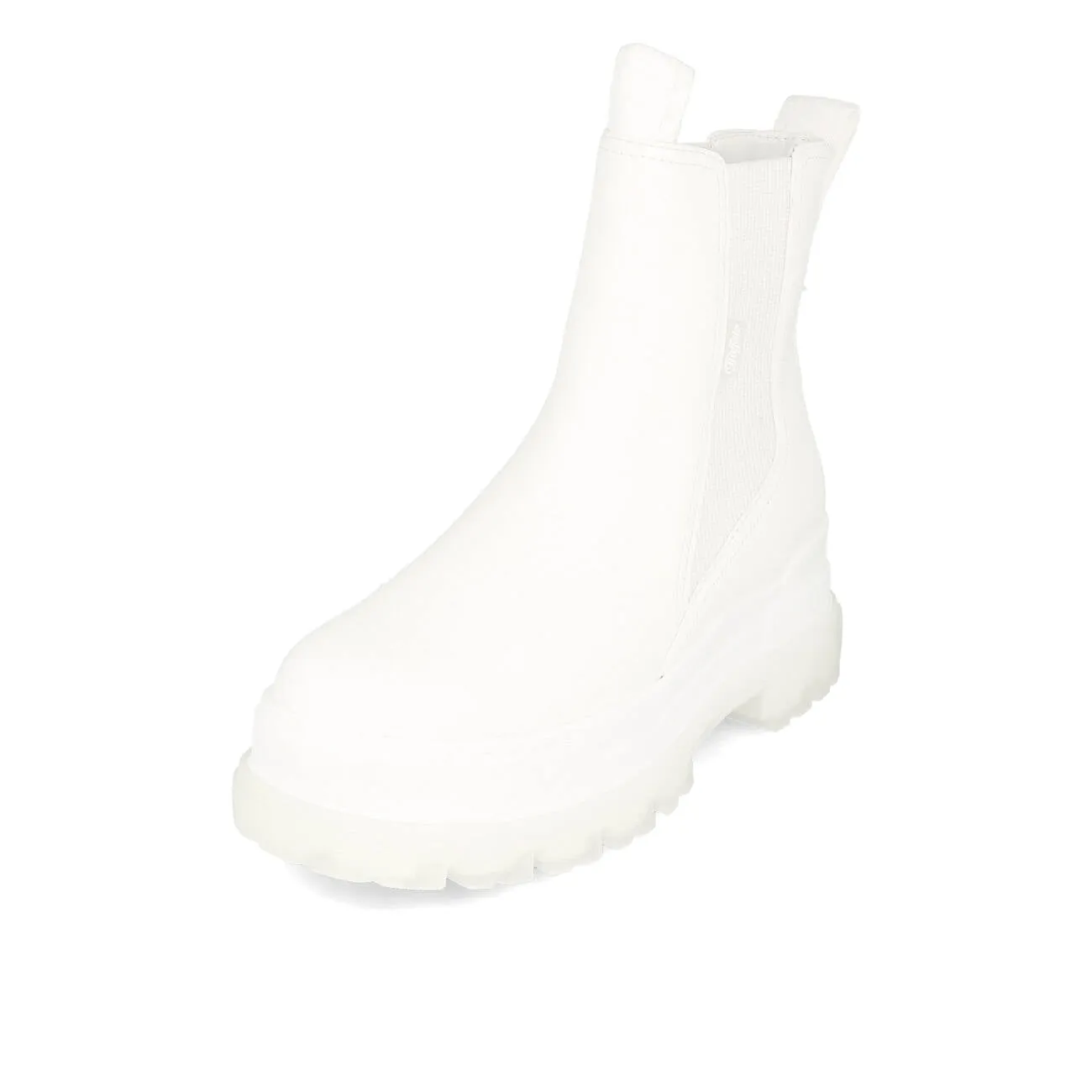 Buffalo Aspha Chelsea Boot Mid Damen Vegan Nappa White