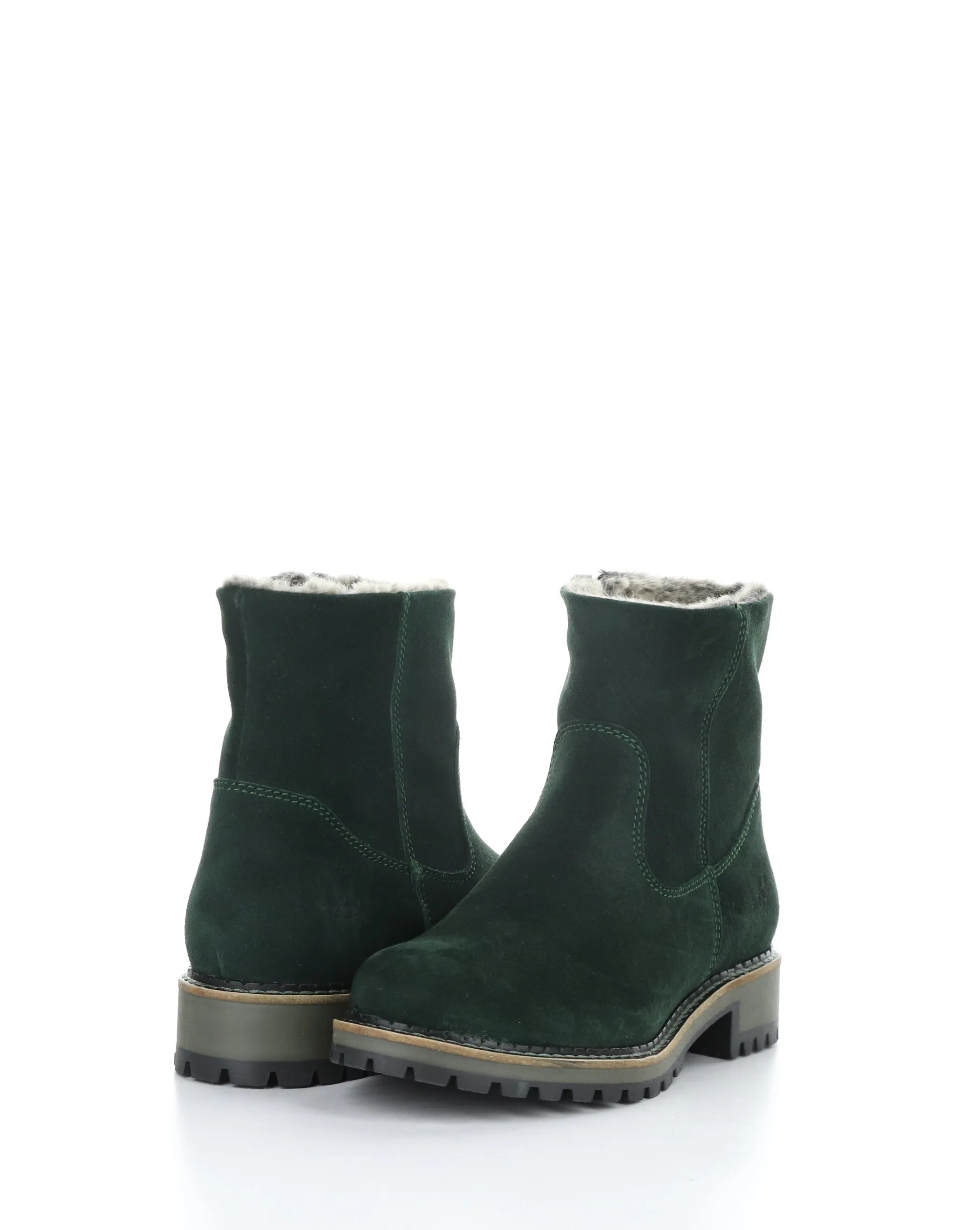 CALIB BOTTLE GREEN Round Toe Boots