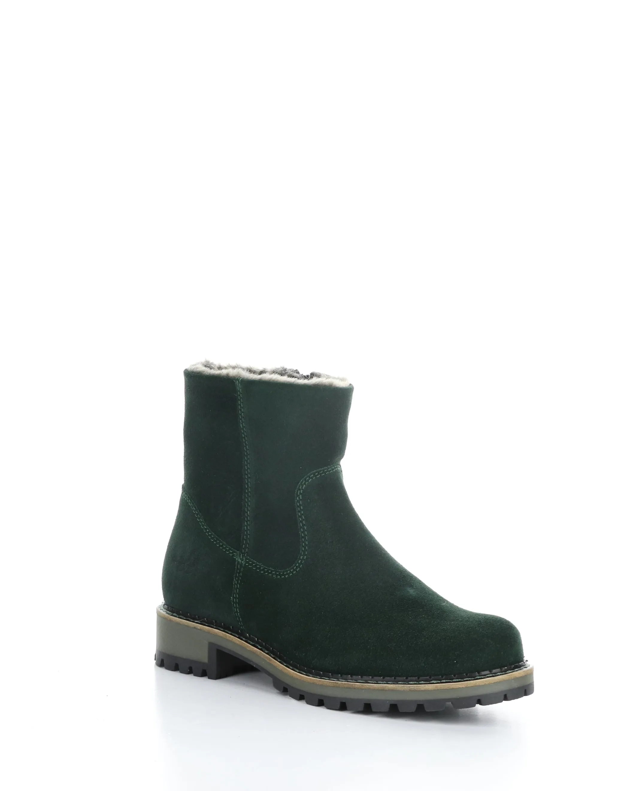 CALIB BOTTLE GREEN Round Toe Boots