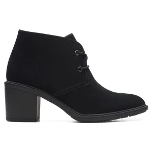 Clarks Scene Lace Boot Black Suede Boot (Women's)