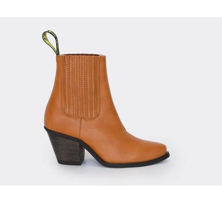 'Daisy' Vegan Ankle Boots by Good Guys Don't Wear Leather - honey