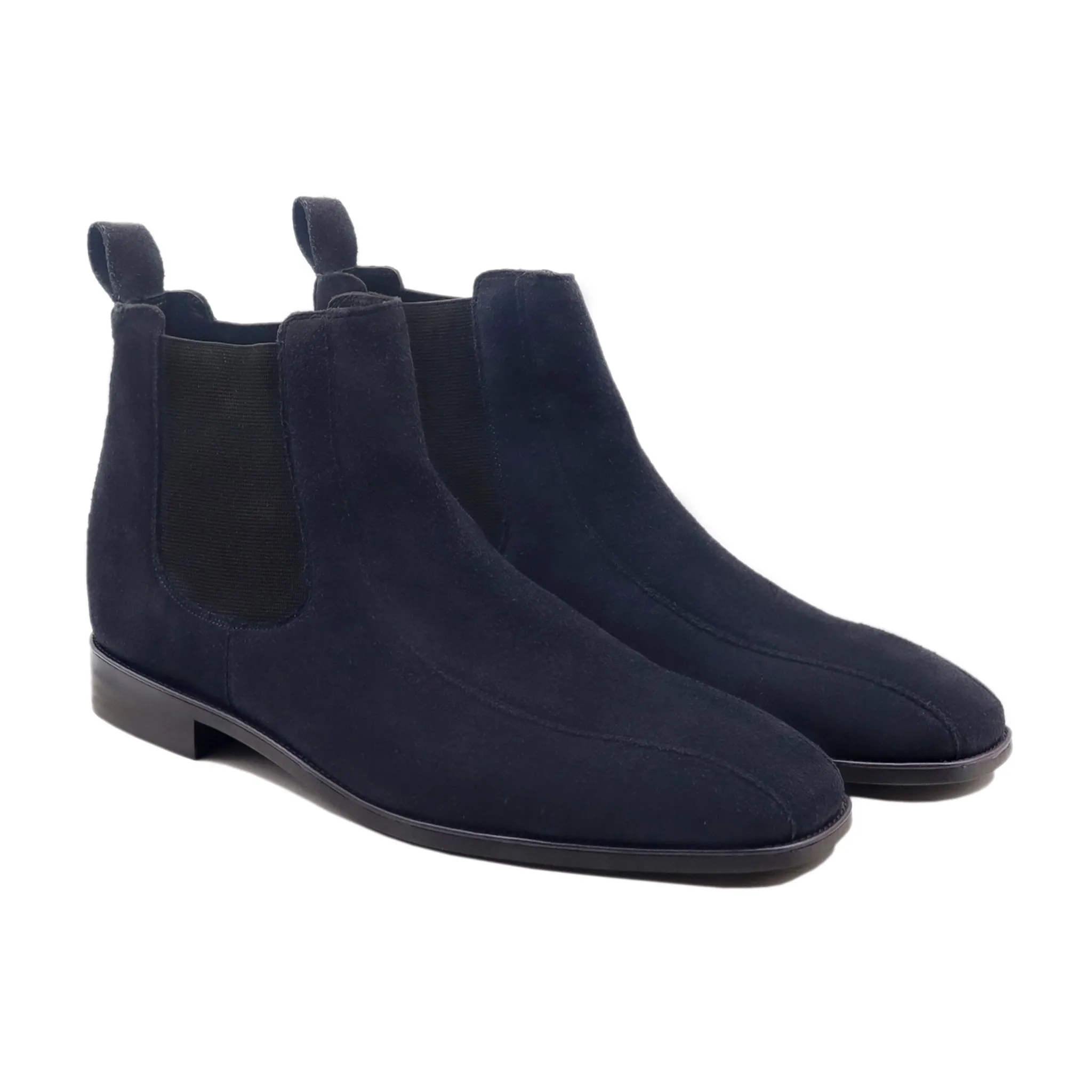 Damas - Men's Navy Blue Kid Suede Chelsea Boot