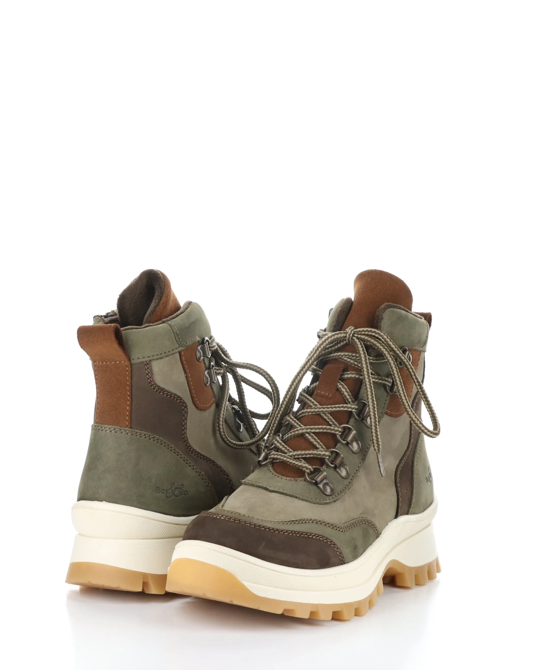 DEKE BROWN/OLIVE/STONE Round Toe Boots