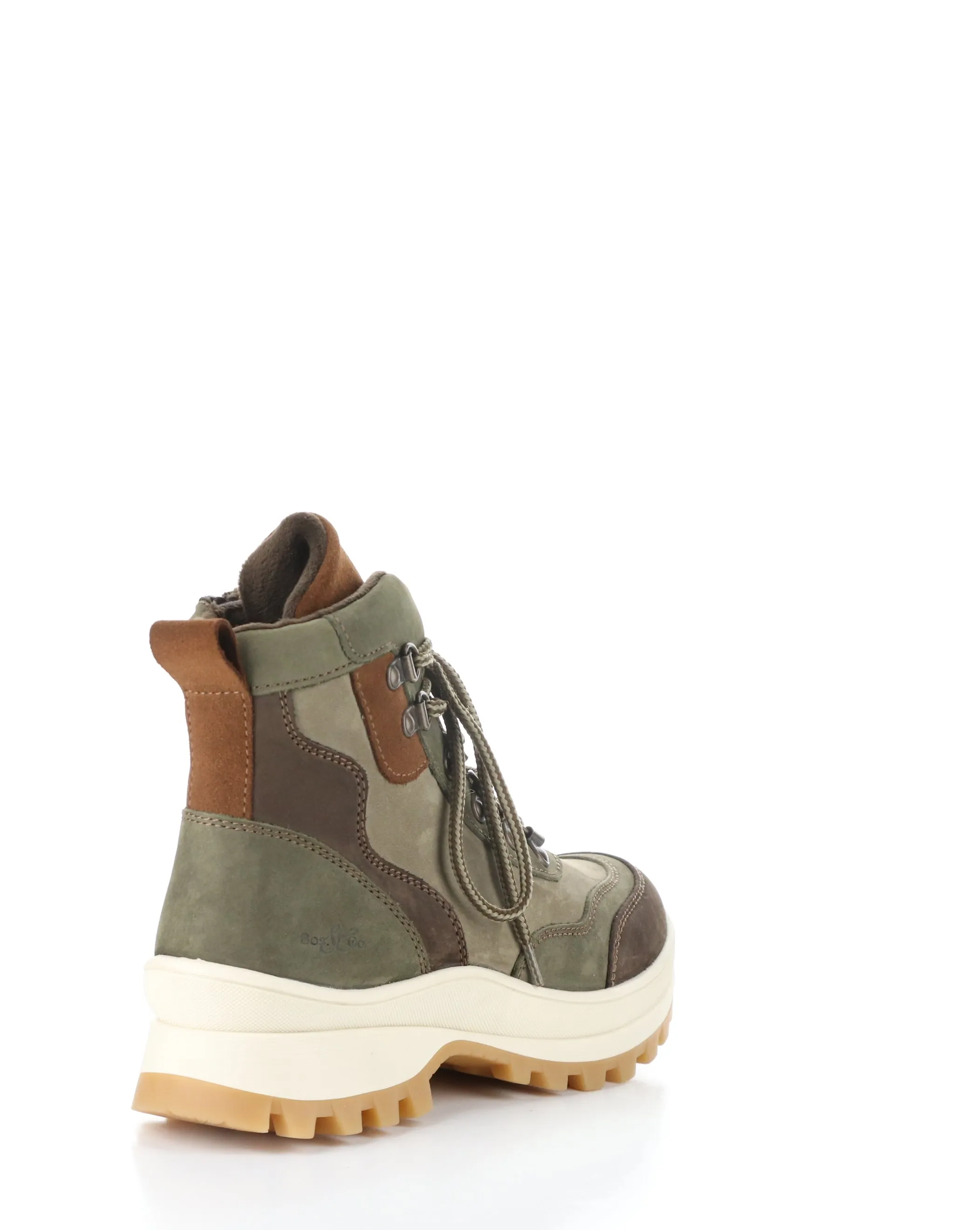 DEKE BROWN/OLIVE/STONE Round Toe Boots