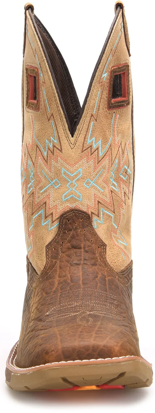 'Double H' Men's 11" Clem EH SR Western Work - Tan / White