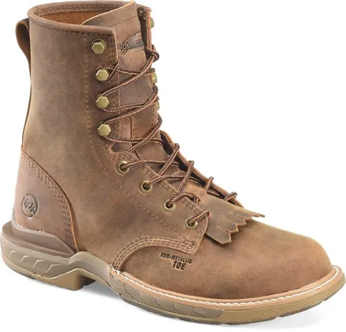 Double H Men's 8" Phantom Rider Raid U Toe Lacer Work Boot - Brown DH5394