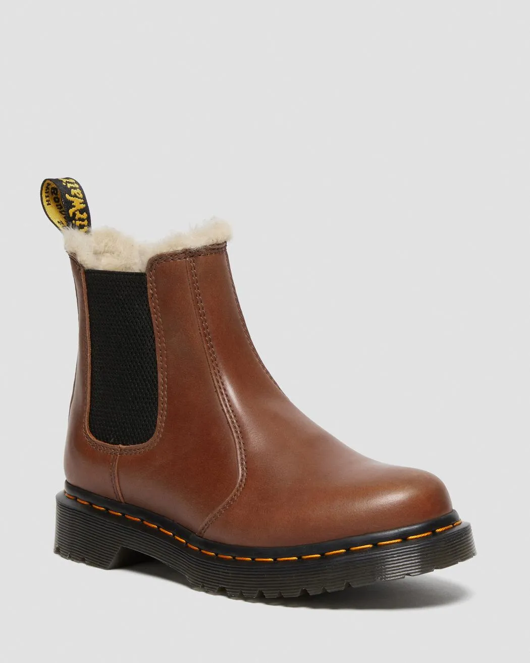 Dr Martens - 2976 Leonore Chelsea Boots Faux Fur Tan Farrier 27784225