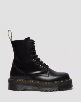 Dr Martens - Jadon Black Polished Smooth Leather Platform Boot 15265001