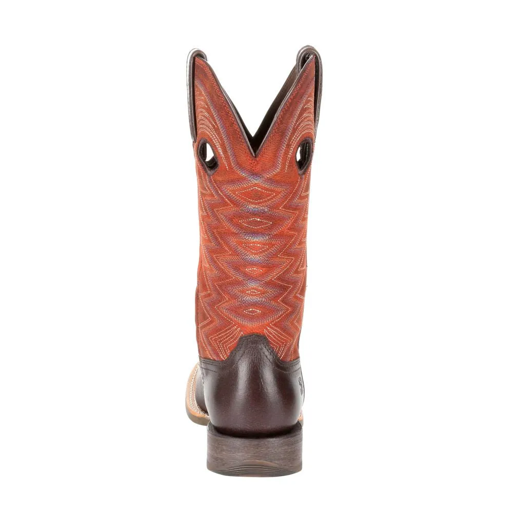 'Durango' Women's 12" Lady Rebel Pro Western Square Toe - Chestnut / Crimson