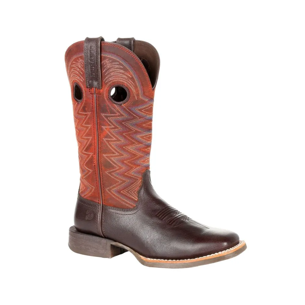 'Durango' Women's 12" Lady Rebel Pro Western Square Toe - Chestnut / Crimson