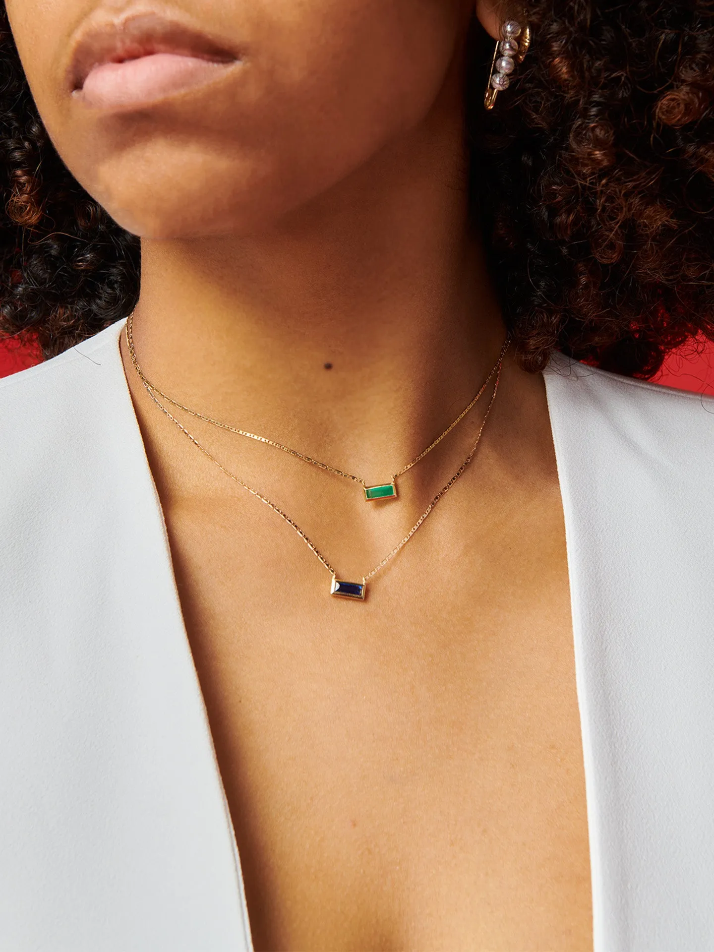 Gemstone Valentino Necklace