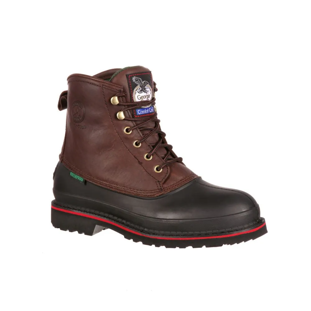 'Georgia Boot' Men's 6" Muddog EH WP Steel Toe - Dark Chocolate