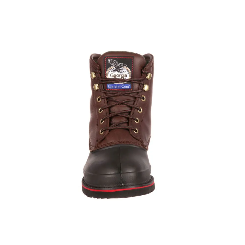 'Georgia Boot' Men's 6" Muddog EH WP Steel Toe - Dark Chocolate