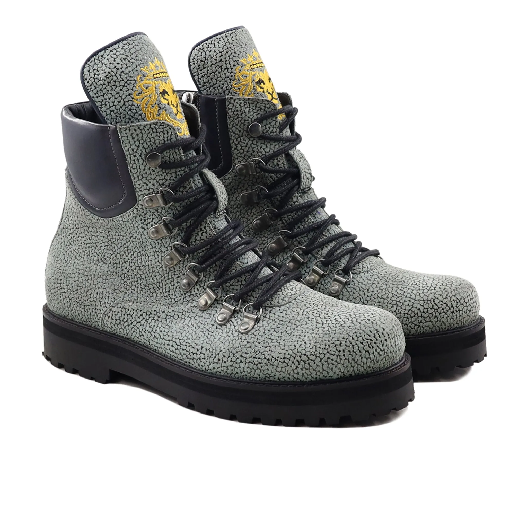 Halden - Men's Grey Stone Grain Printed Boot