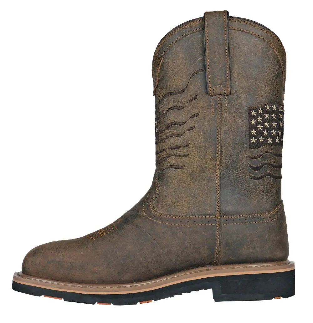 'Hoss Boots' Men's 11" Rancher EH WP Comp Toe - Rushmore Brown