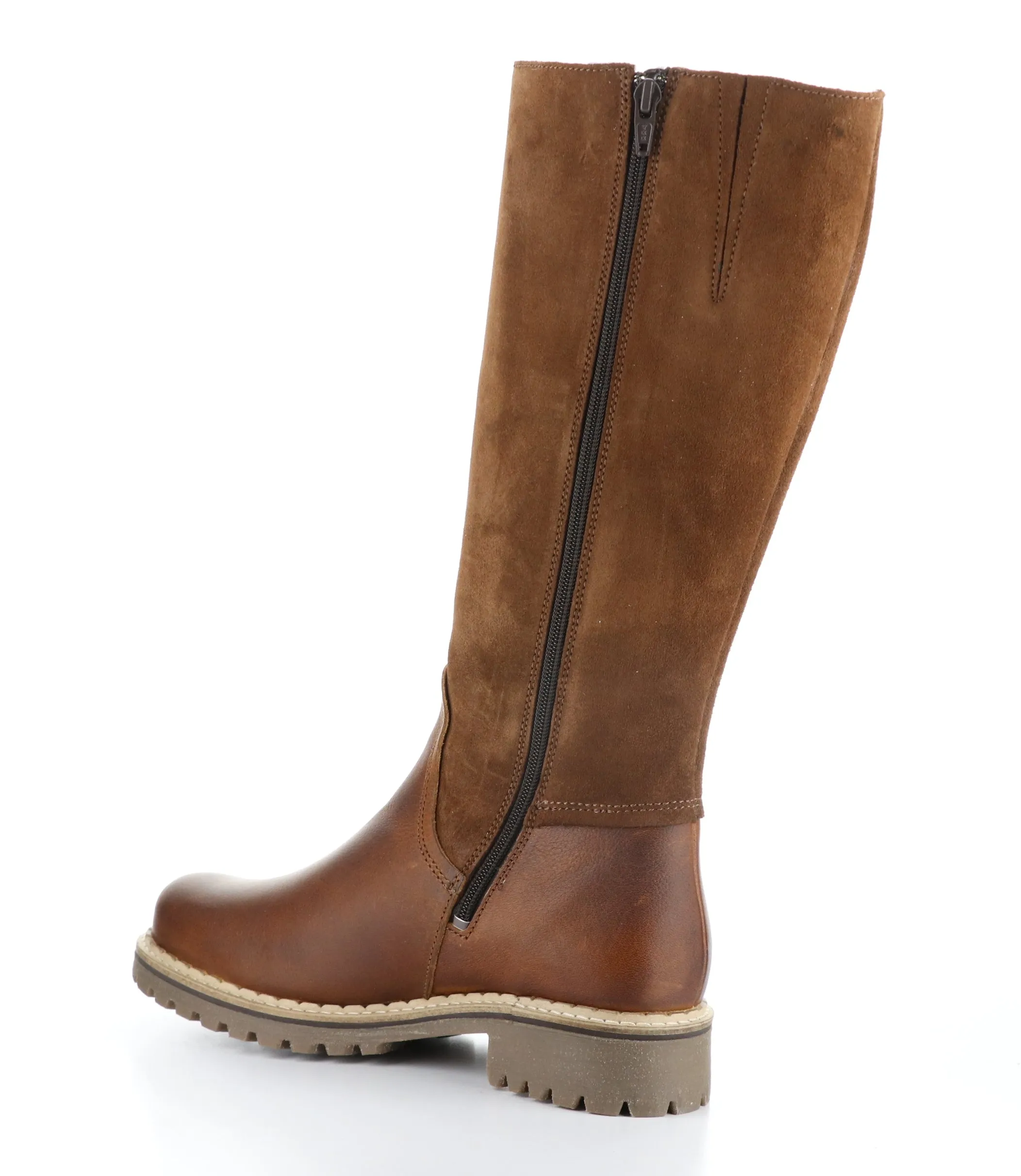 HUDSON COGNAC/REDWOOD Round Toe Boots