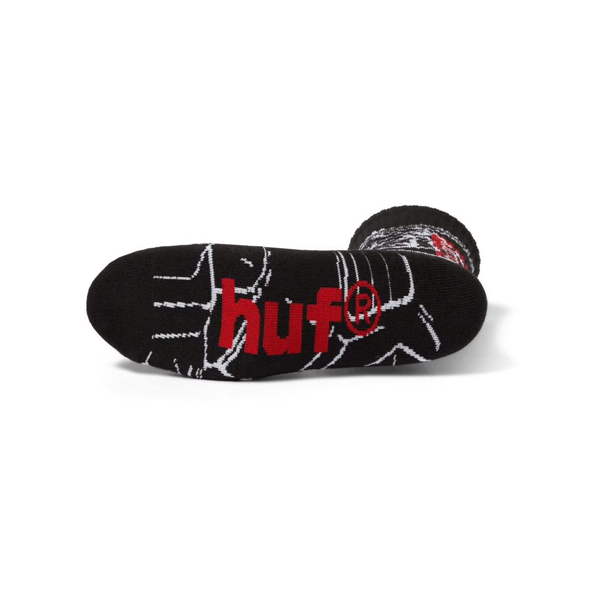 HUF HUF X GUNDAM RX-78 GLOW CREW SOCK-BLACK