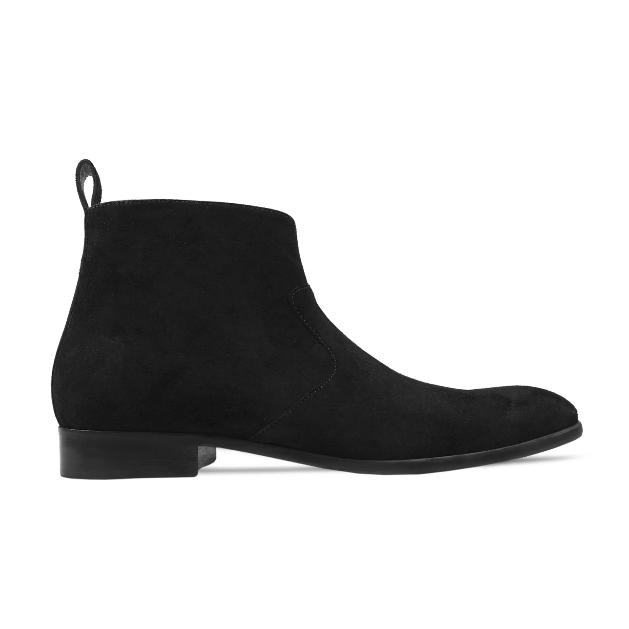 Juripa - Ladies Black Kid Suede Ankle Boot