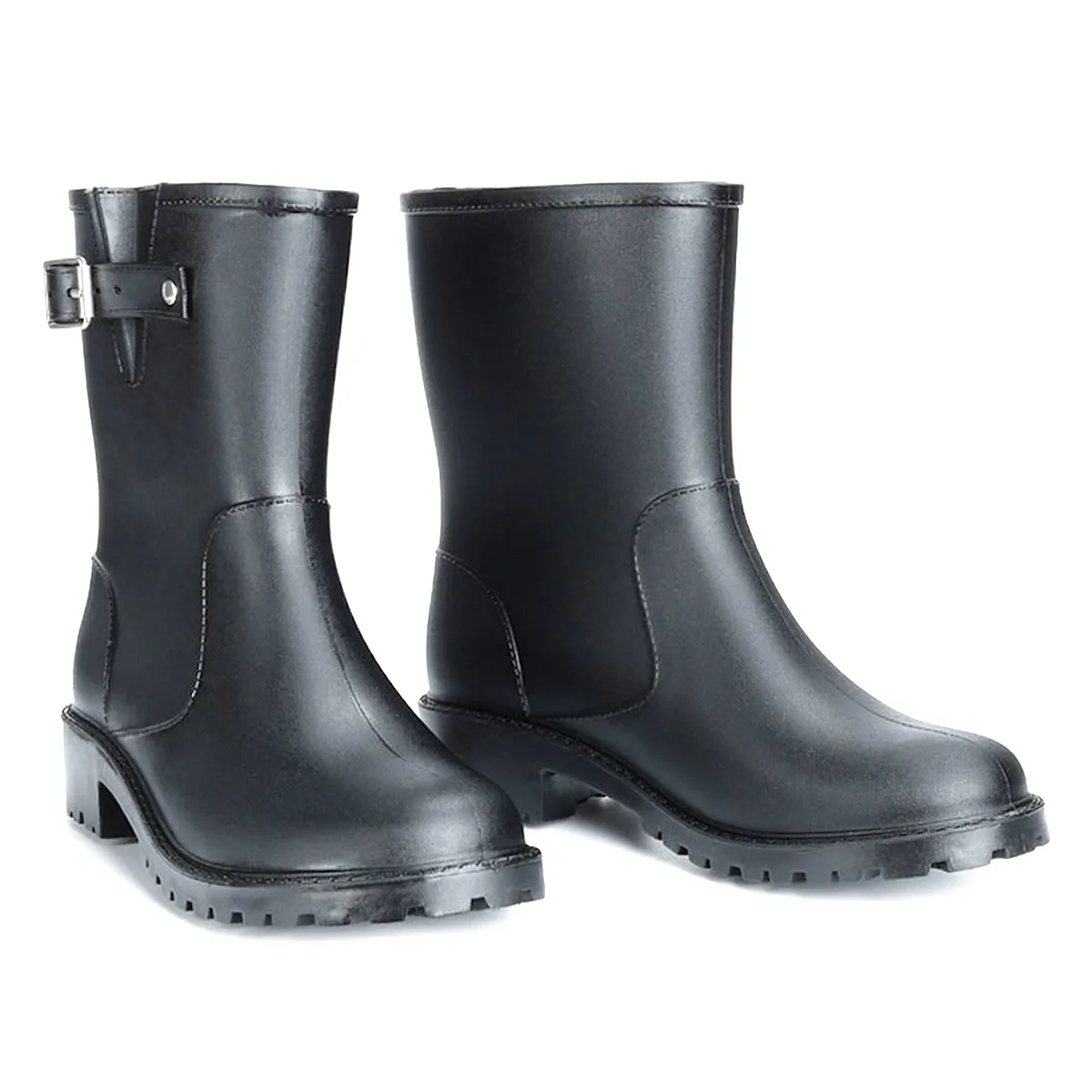 Logan Buckled Strap Waterproof Short Gumboots