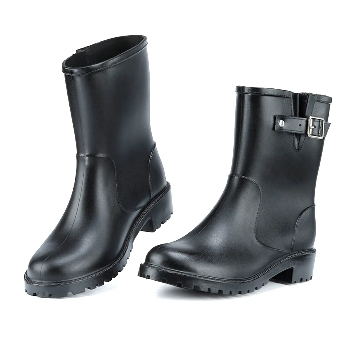 Logan Buckled Strap Waterproof Short Gumboots