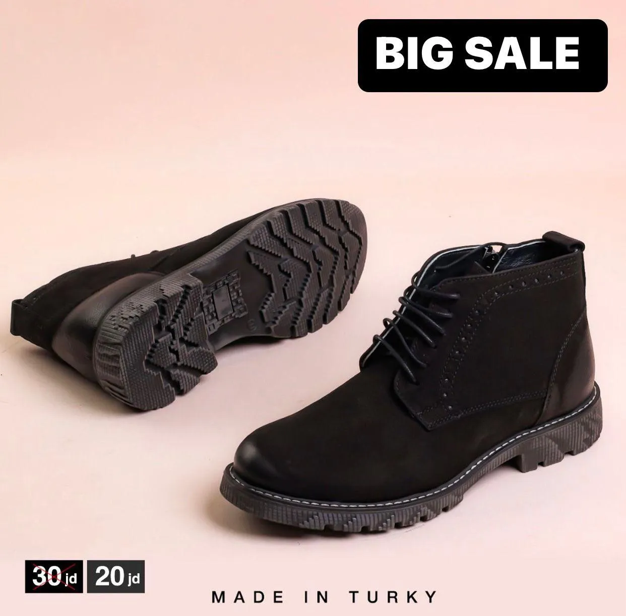 MADE IN TURKEY GENUINE LEATHER MEN BOOTS ON503