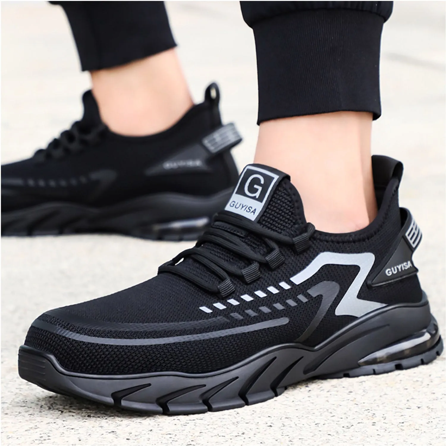 Men’s Steel Toe Safety Shoes Work Sneakers Industrial Construction Shoes