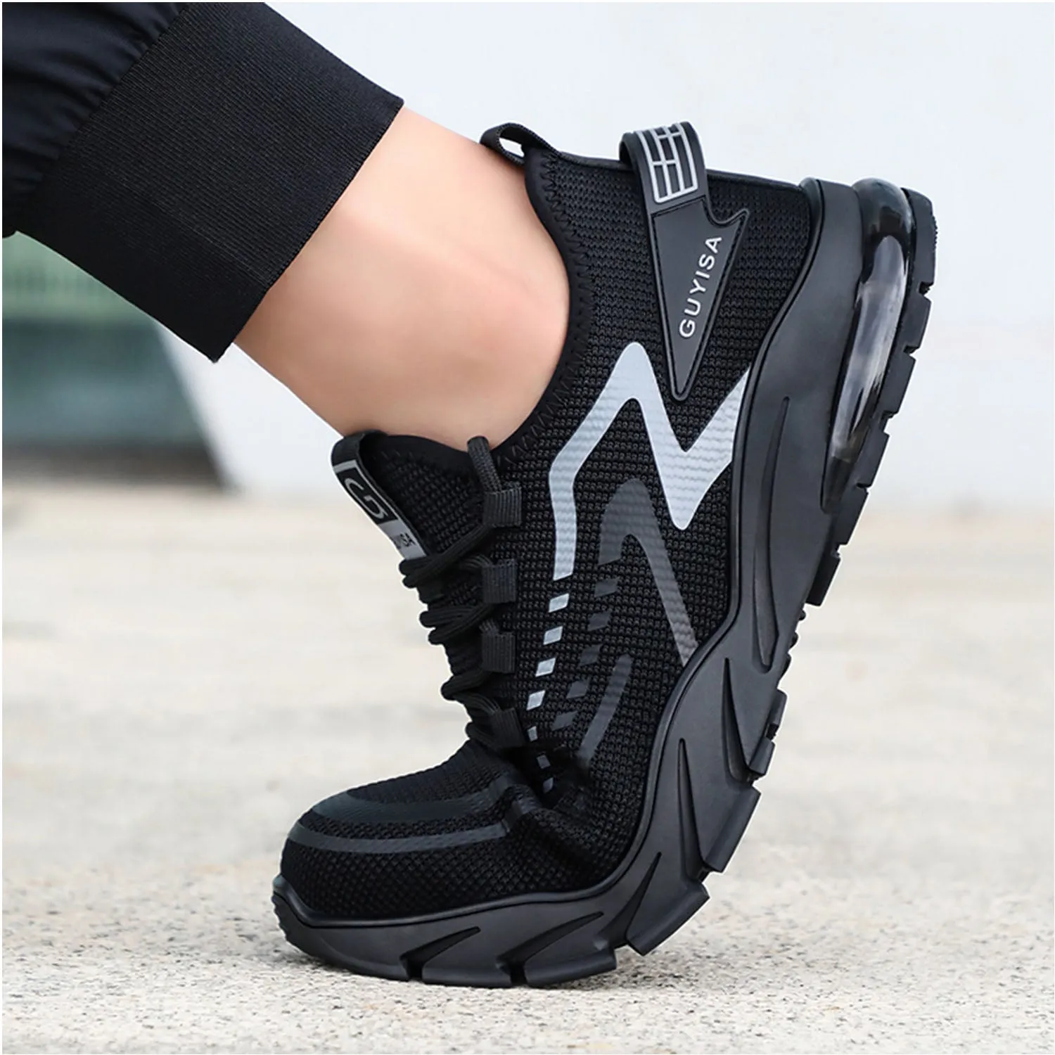 Men’s Steel Toe Safety Shoes Work Sneakers Industrial Construction Shoes