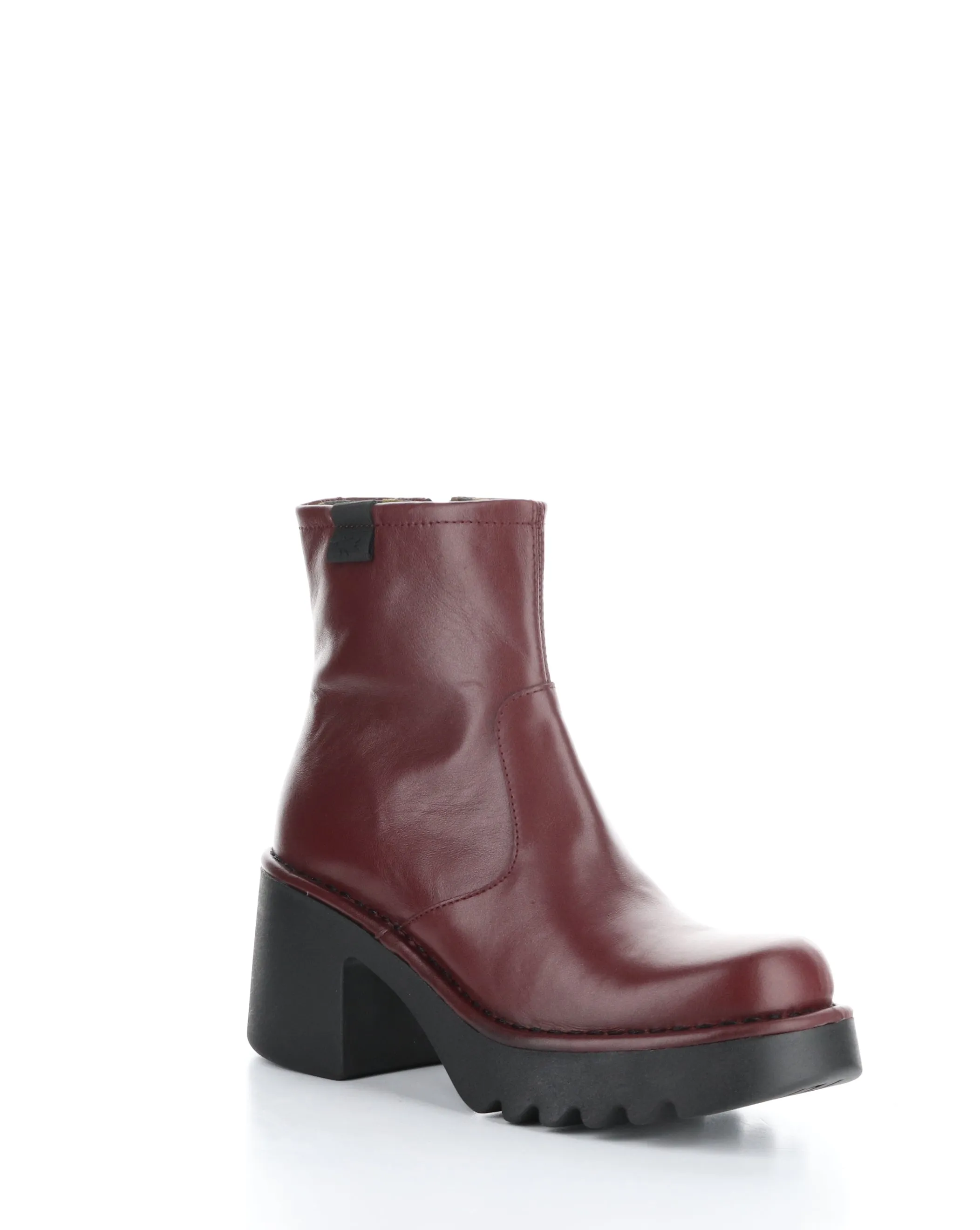 MOGE250FLY 003 WINE Round Toe Boots