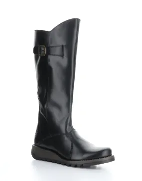 MOL912FLY 005 BLACK Round Toe Boots