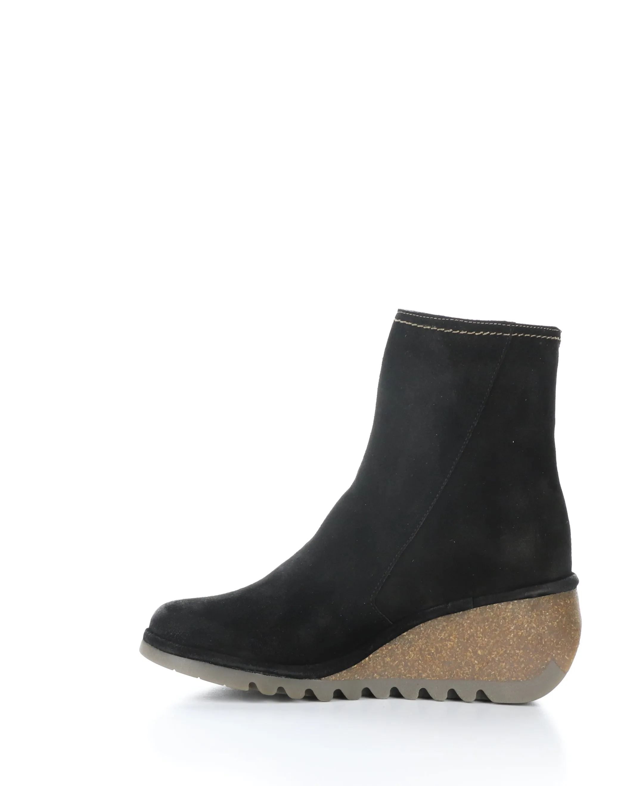 NELA407FLY 005 BLACK Round Toe Boots