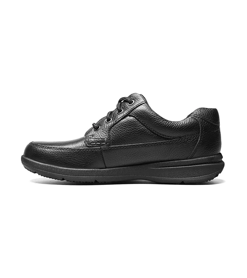 'Nunn Bush' Men's Cam Moc Toe Oxford - Black Tumbled