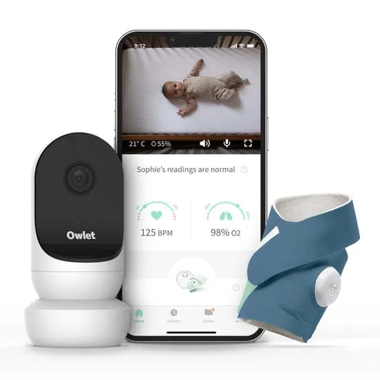 Owlet Monitor Duo (Smart Sock 3   Cam 2) - Bedtime Blue