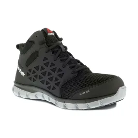 'Reebok' Men's Mid Sublite Cushion ESD Alloy Toe - Black / Gray